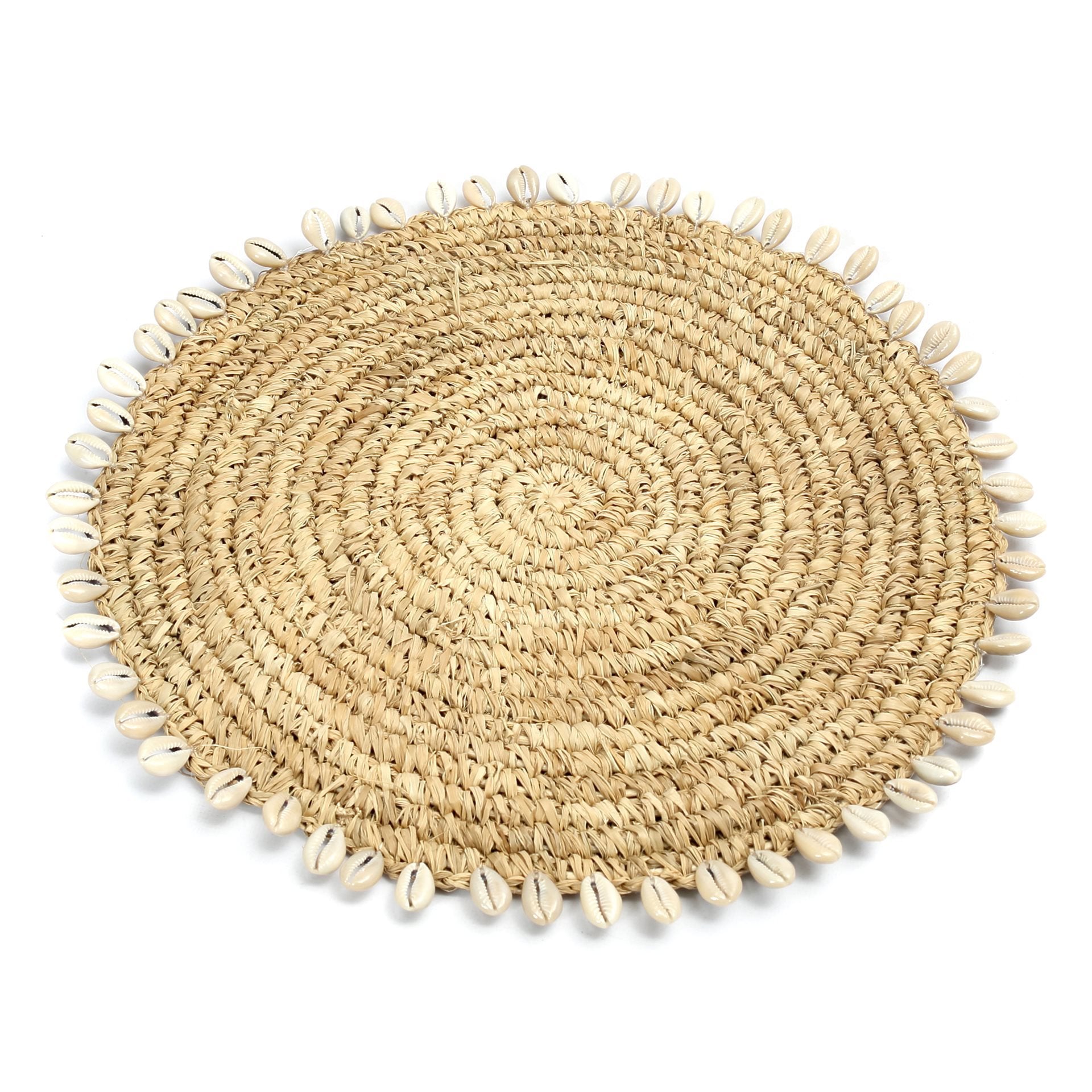 Der Raffia-Muschel-Topflappen
