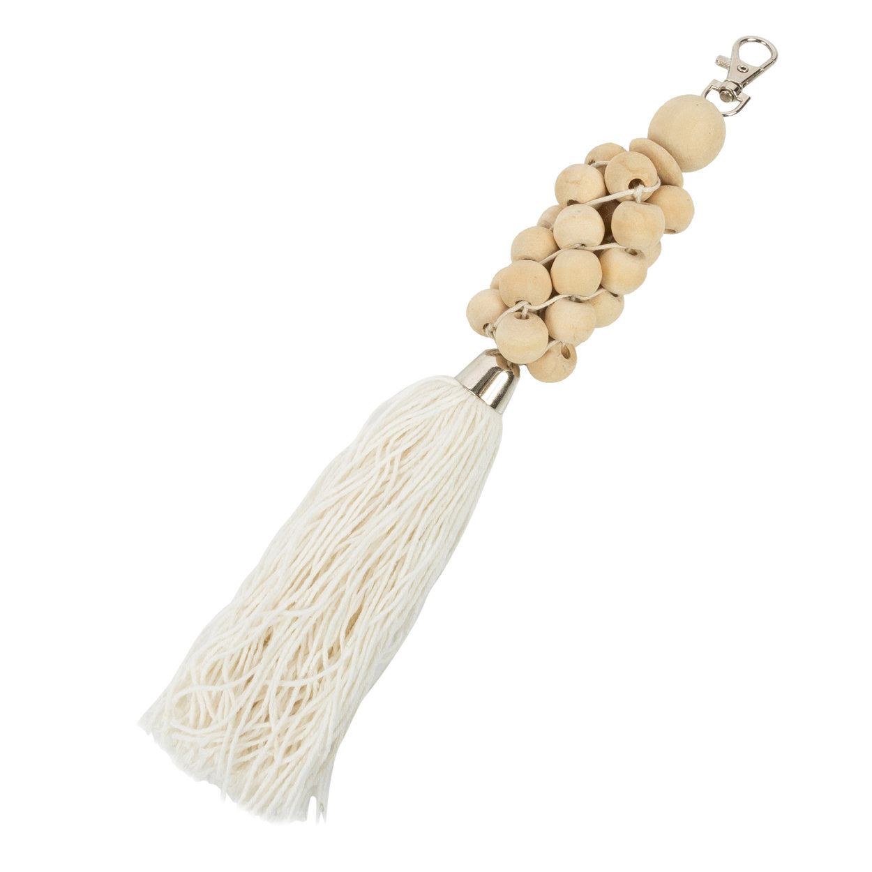 Die Holzperlen Schlüsselanhänger - Natural White