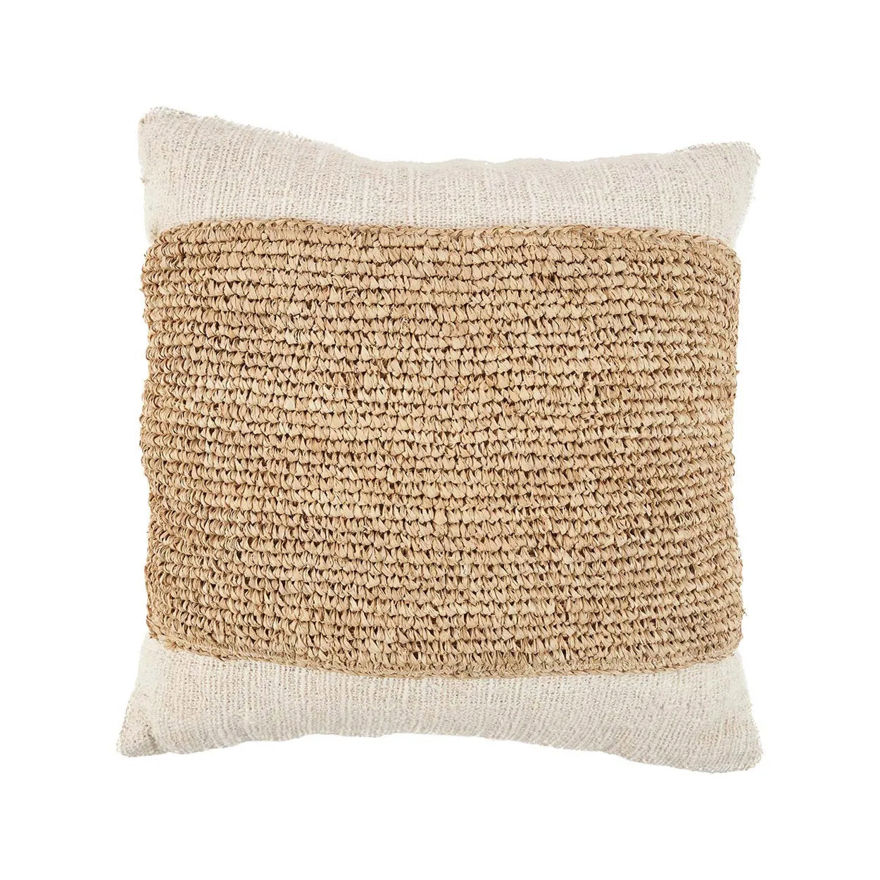 Die Raffia-Stempel-Kissenhülle - Natur