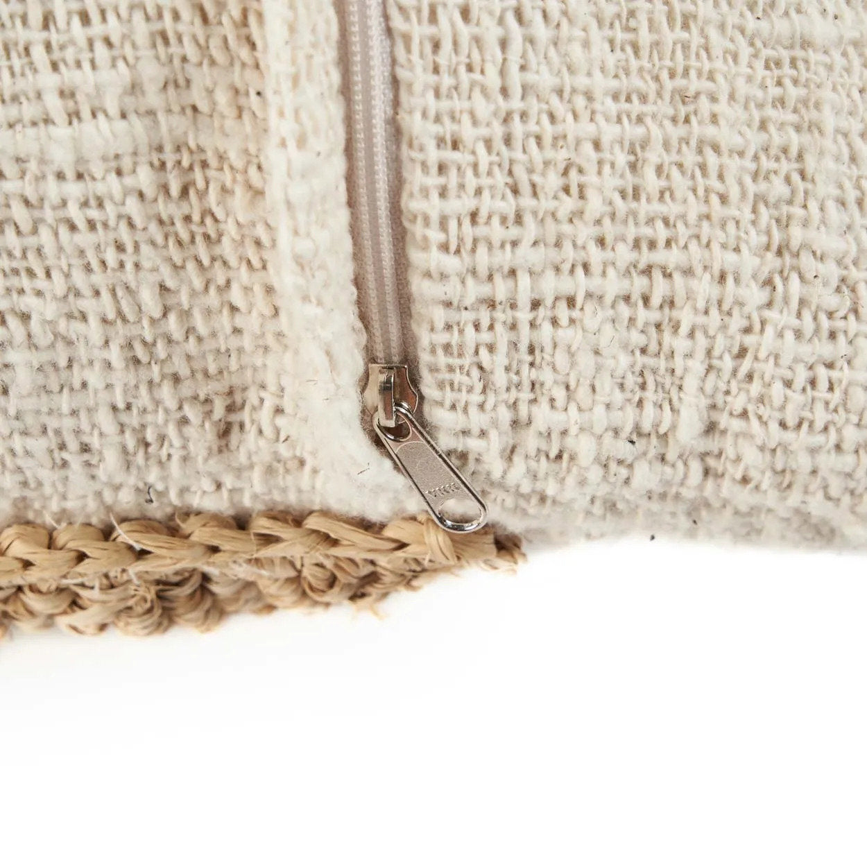 Die Raffia-Stempel-Kissenhülle - Natur