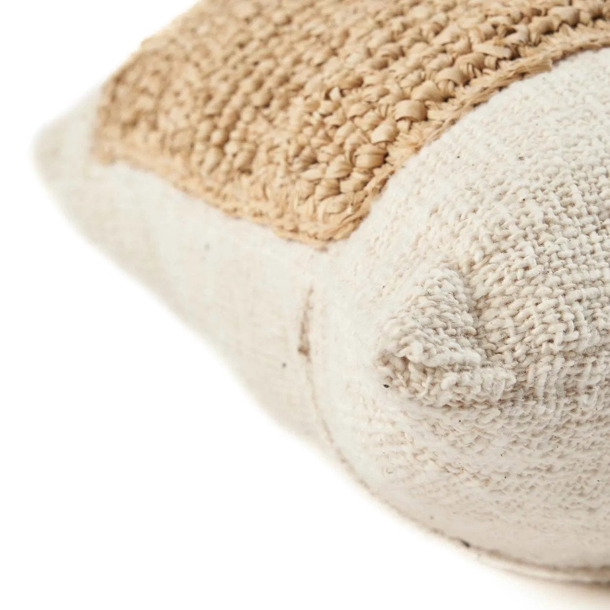 Die Raffia-Stempel-Kissenhülle - Natur