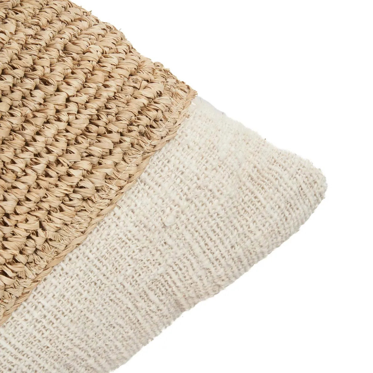 Die Raffia-Stempel-Kissenhülle - Natur