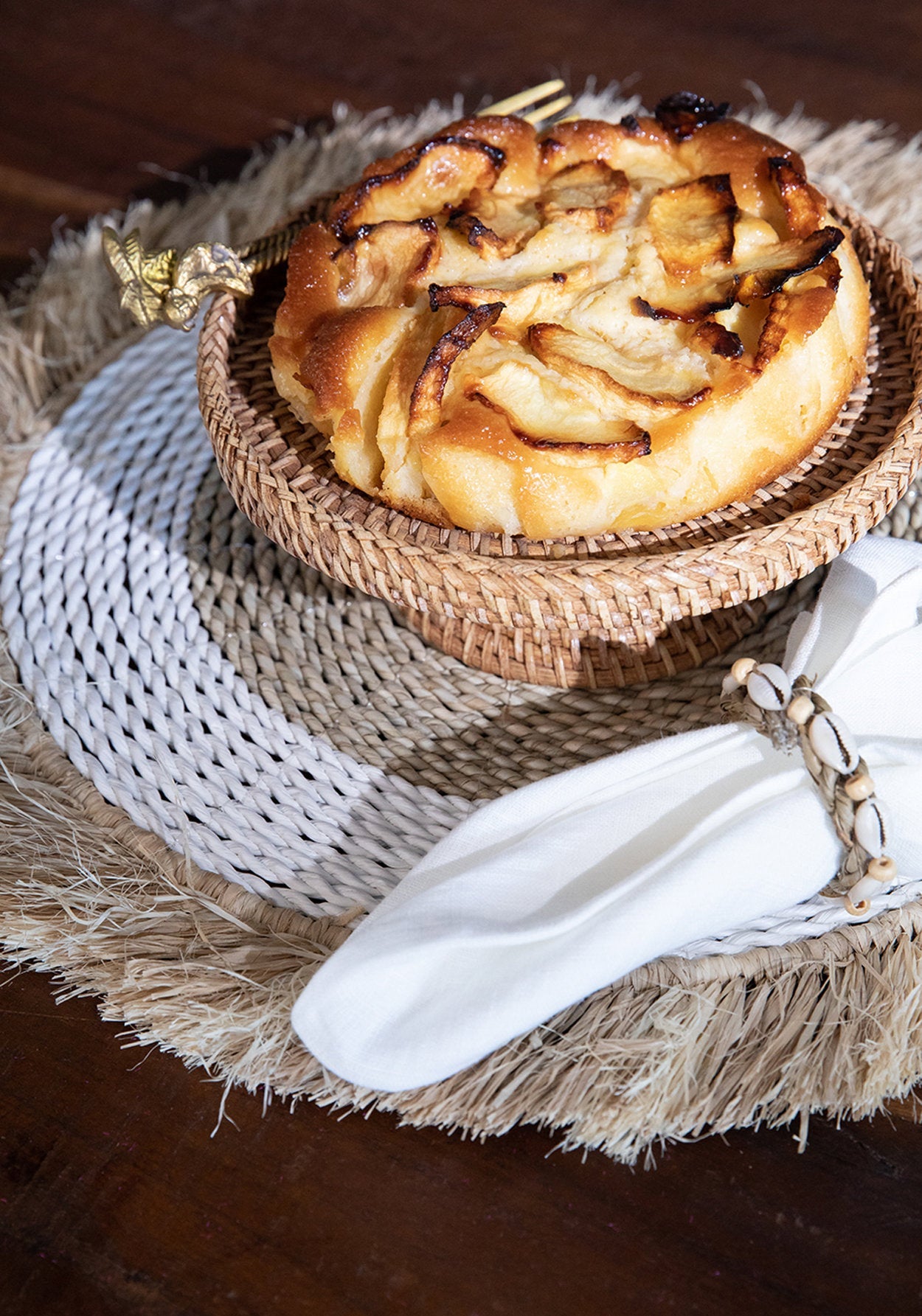 Das Seegras Raffia Tischset - Naturweiß