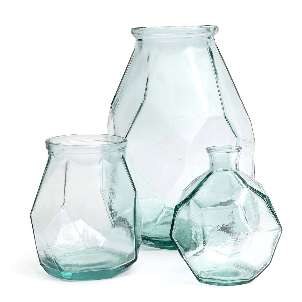 Die lange Origami-Vase - Blau