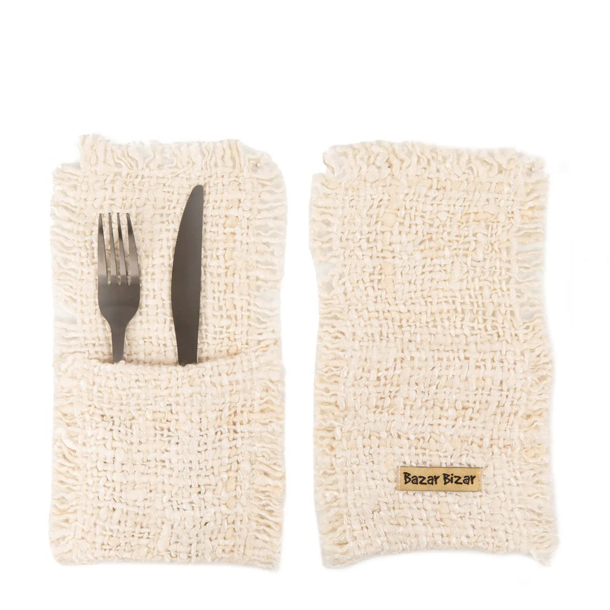 Die Oh My Gee Bestecktasche - Creme - 4er-Set