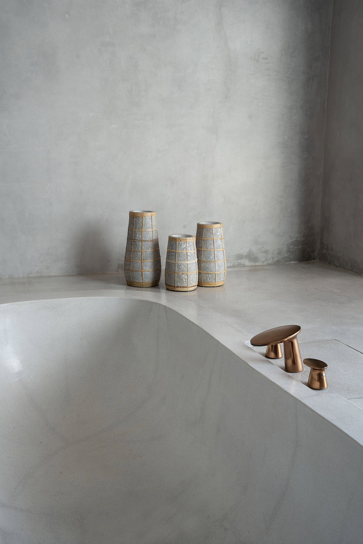 Die Cutie Vase - Beton Grau Natur - L