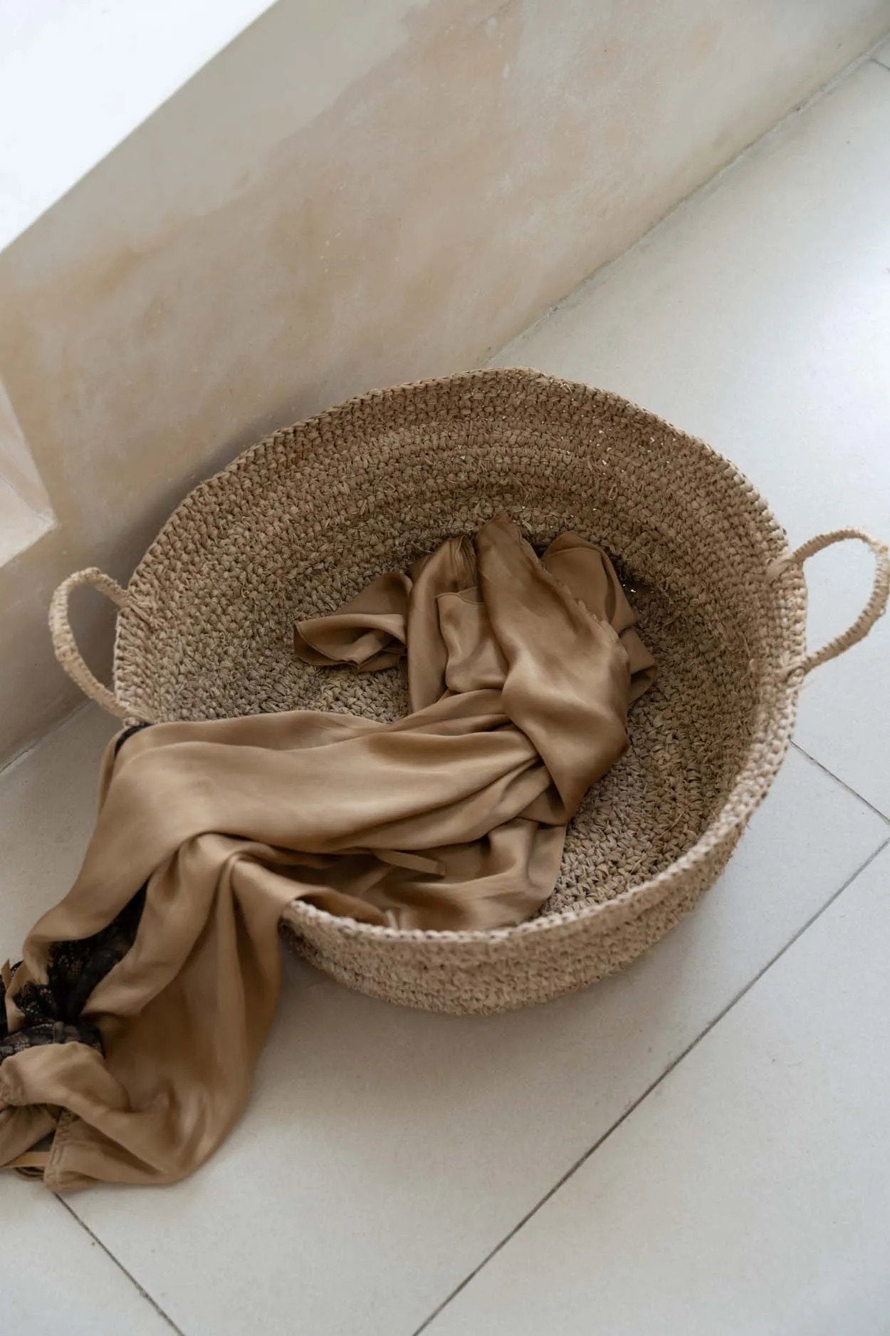 Der Raffia-Korb - Natur - L