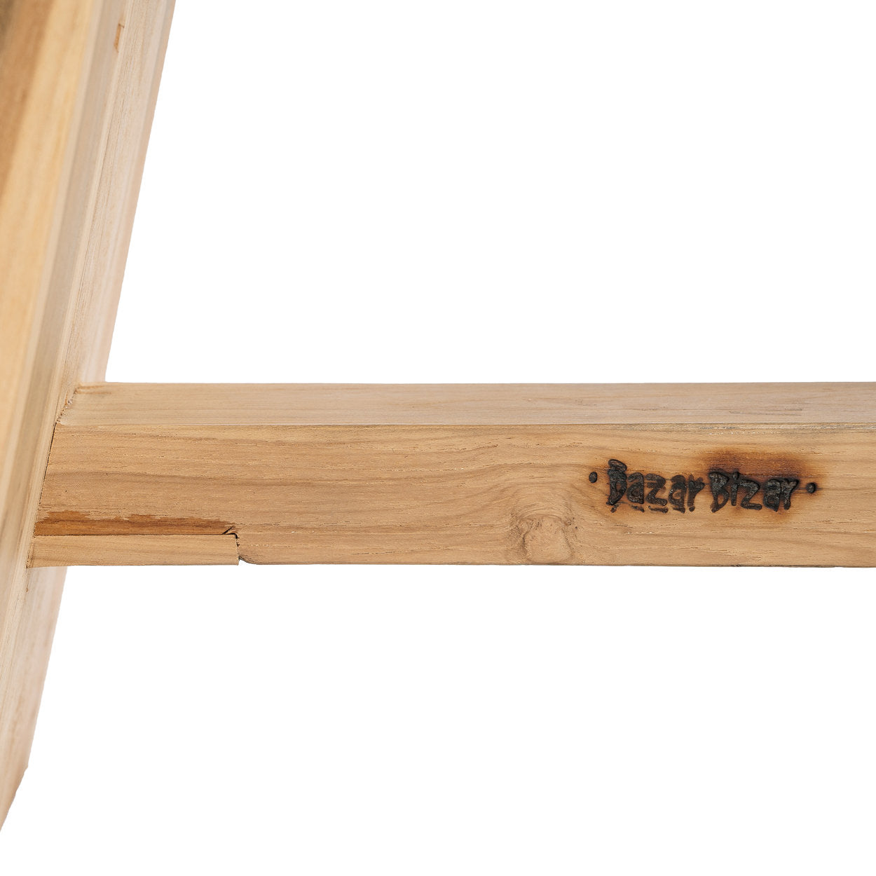 Der Suar Hocker mit Leder - Natural Black