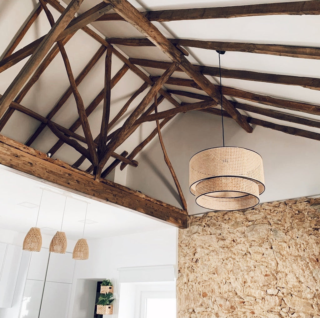 Ayana Rattan Lampenschirm Natural Cross - S