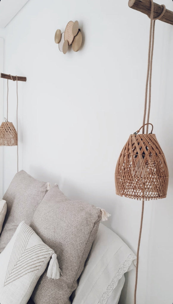 Ayana Rattan Lampenschirm Natural Cross - S