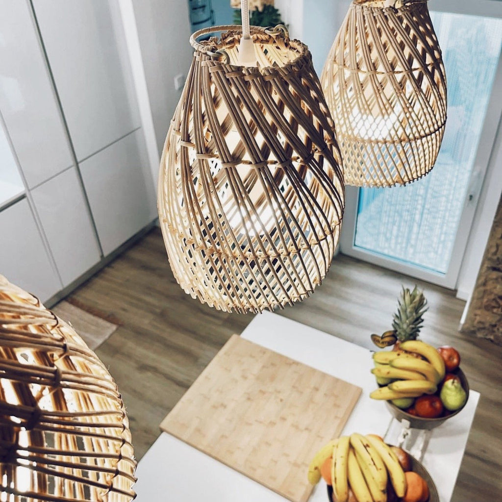 Ayana Rattan Lampenschirm Natural Cross - S
