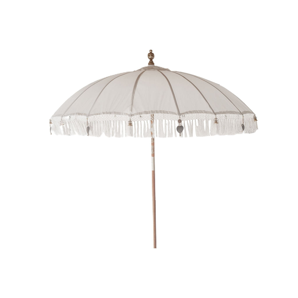 Bali Regenschirm - Creme Fransen - 250cm