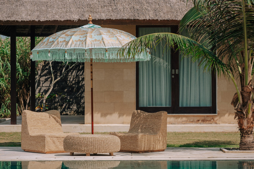 Bali Regenschirm - Mint gold - 250cm