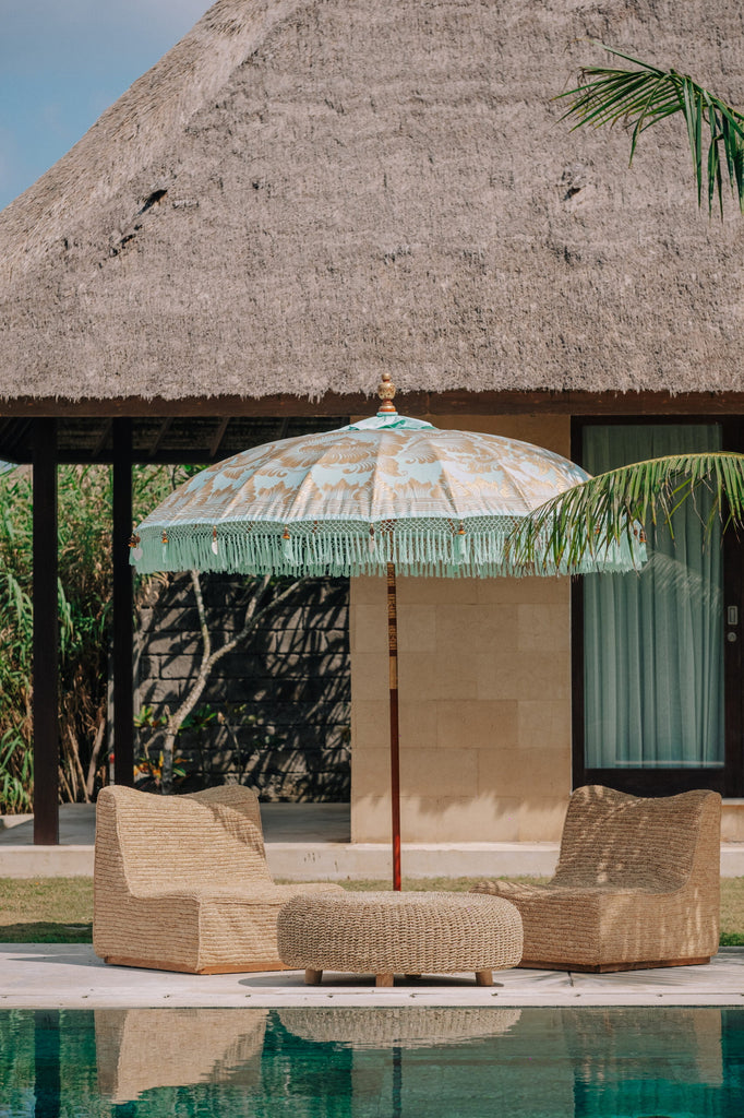 Bali Regenschirm - Mint gold - 250cm