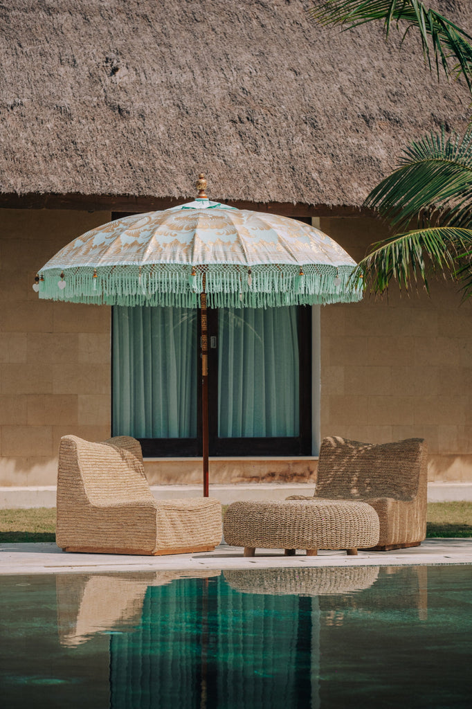 Bali Regenschirm - Mint gold - 250cm