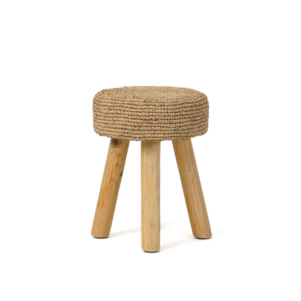 Der Raffia-Hocker - natürlich