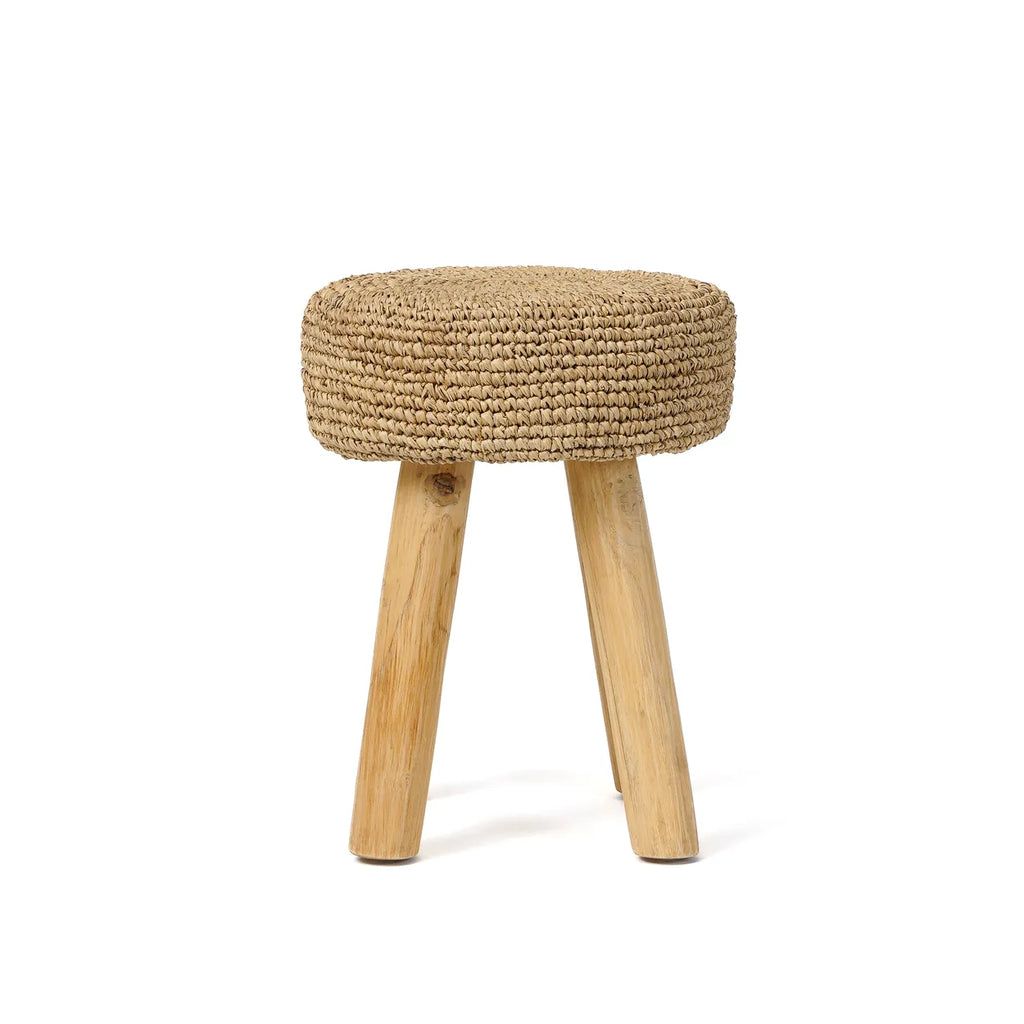 Der Raffia-Hocker - natürlich