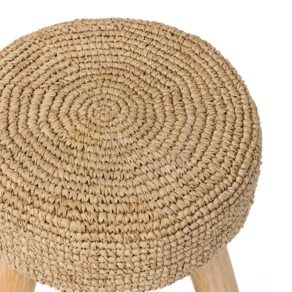 Der Raffia-Hocker - natürlich