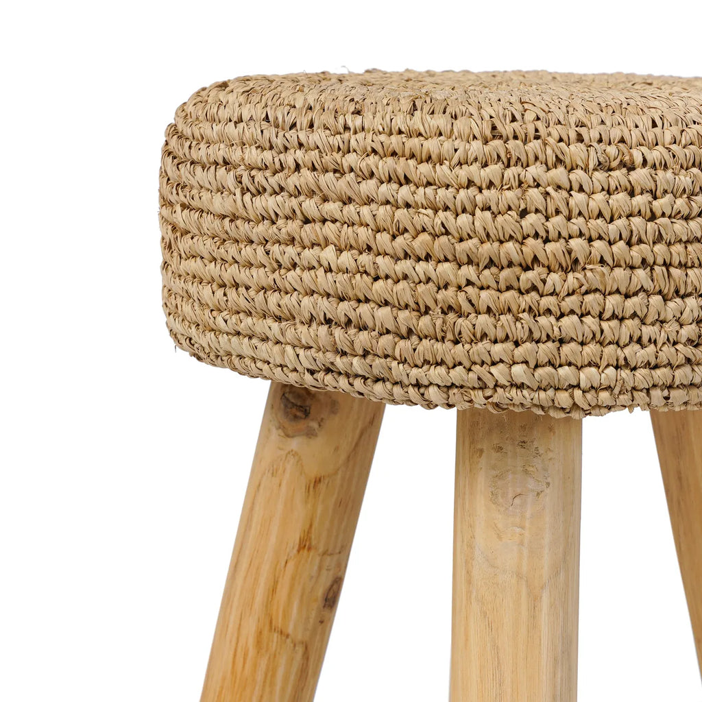 Der Raffia-Hocker - natürlich