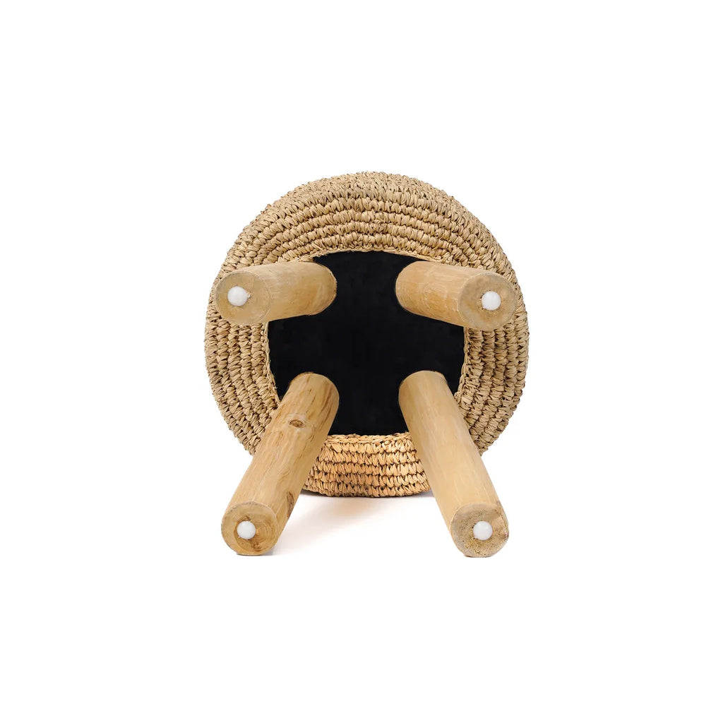 Der Raffia-Hocker - natürlich