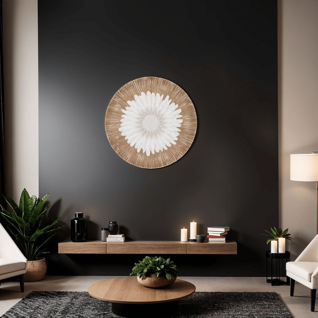 Auffällige große Boho Chic Wanddekoration