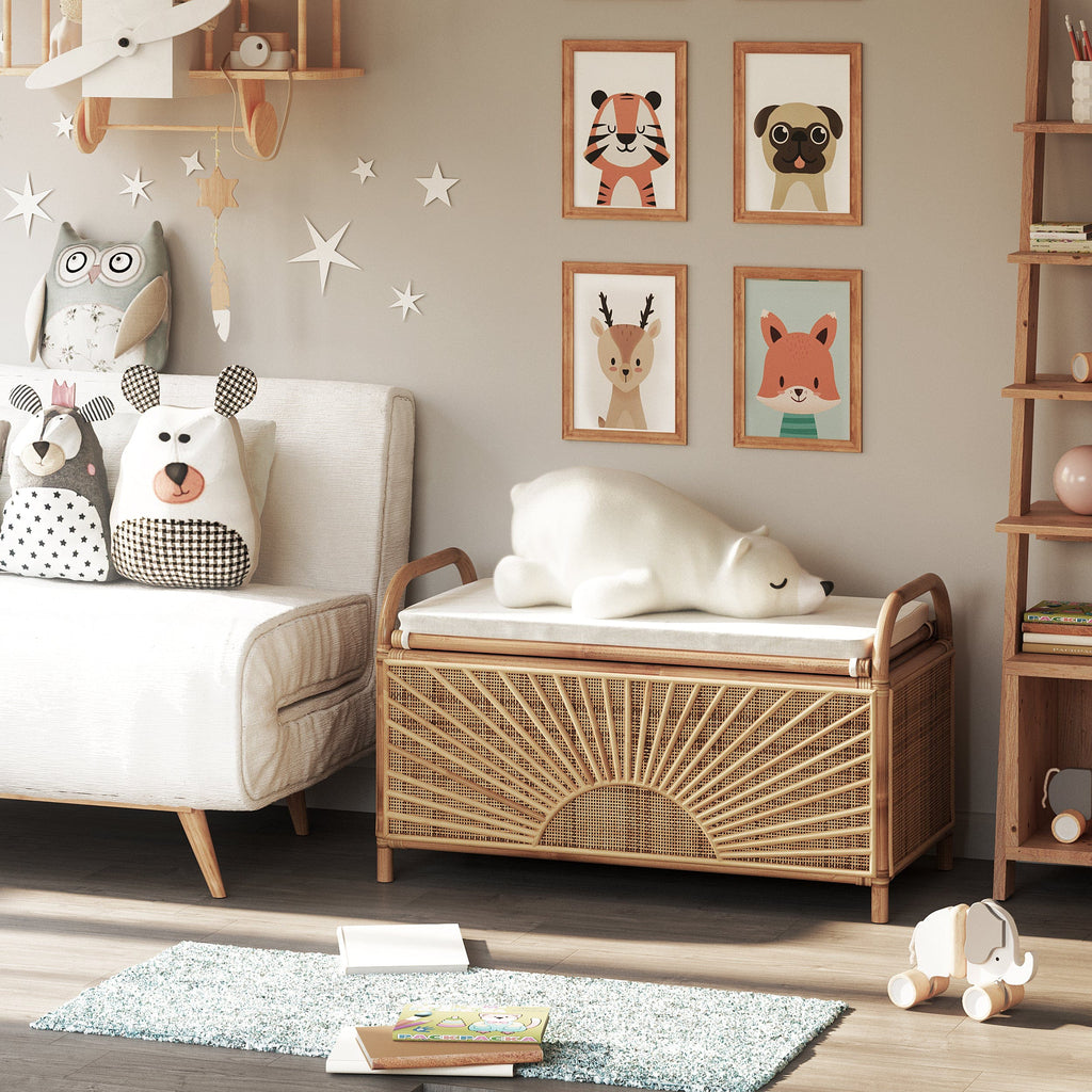 Lucy Natürliche Rattan-Truhe/Bank