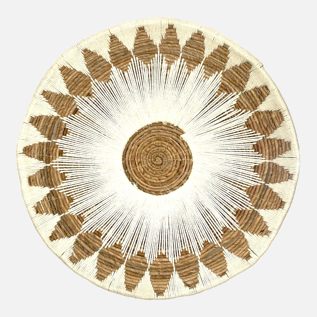 Pandawa Wandteller Weiß Sonne - 60cm
