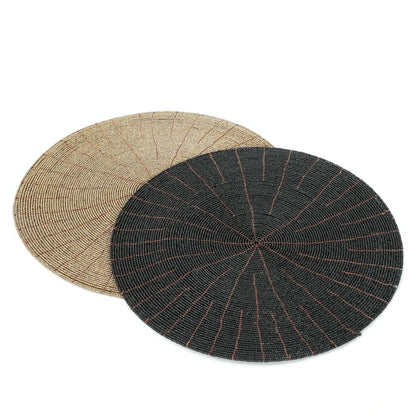 Das Perlen-Platzdeckchen - Schwarz