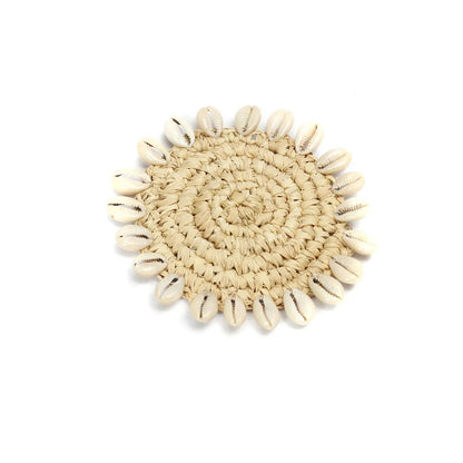 Der Raffia-Muschel-Untersetzer - Natur