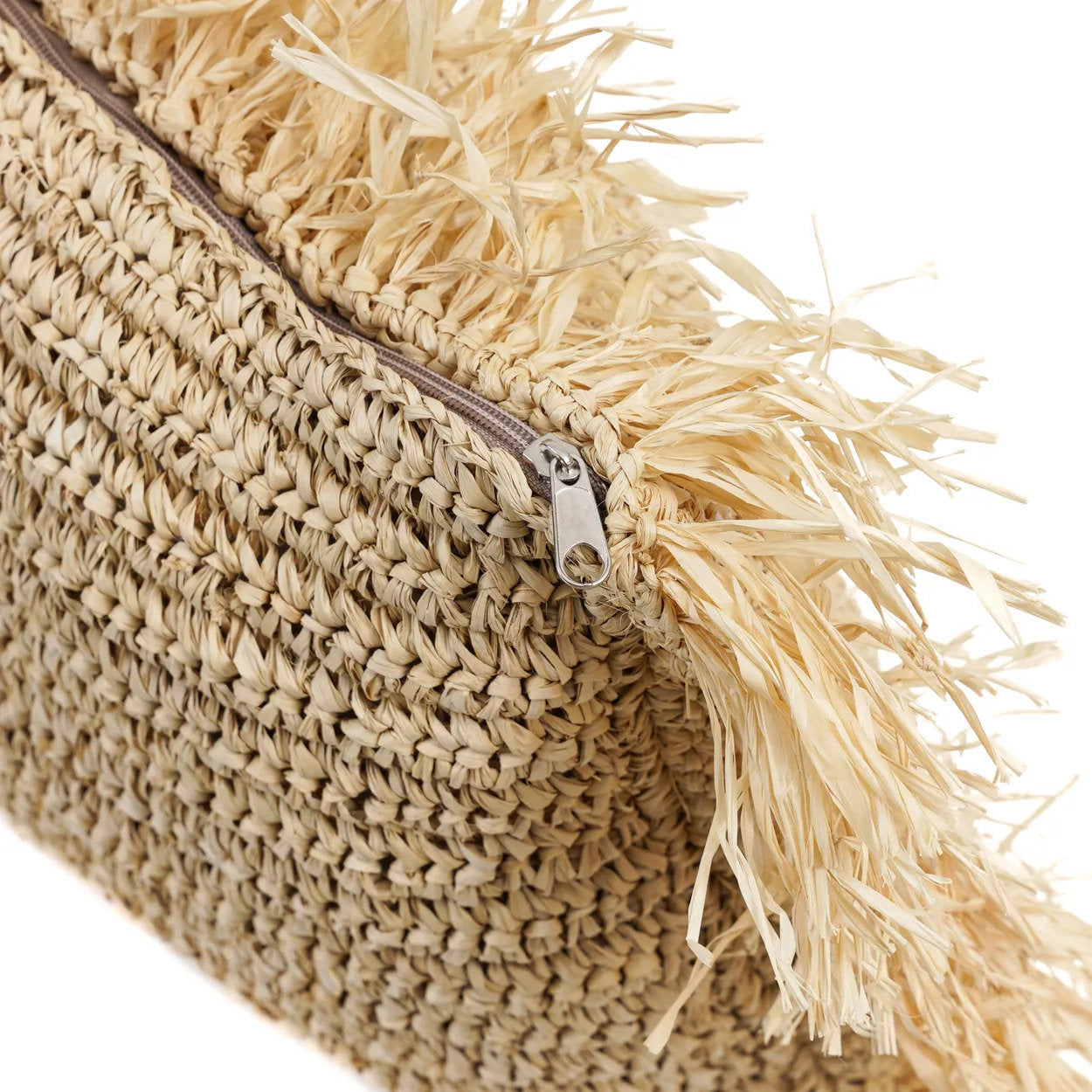 Raffia Kissen - Natur - 35x100