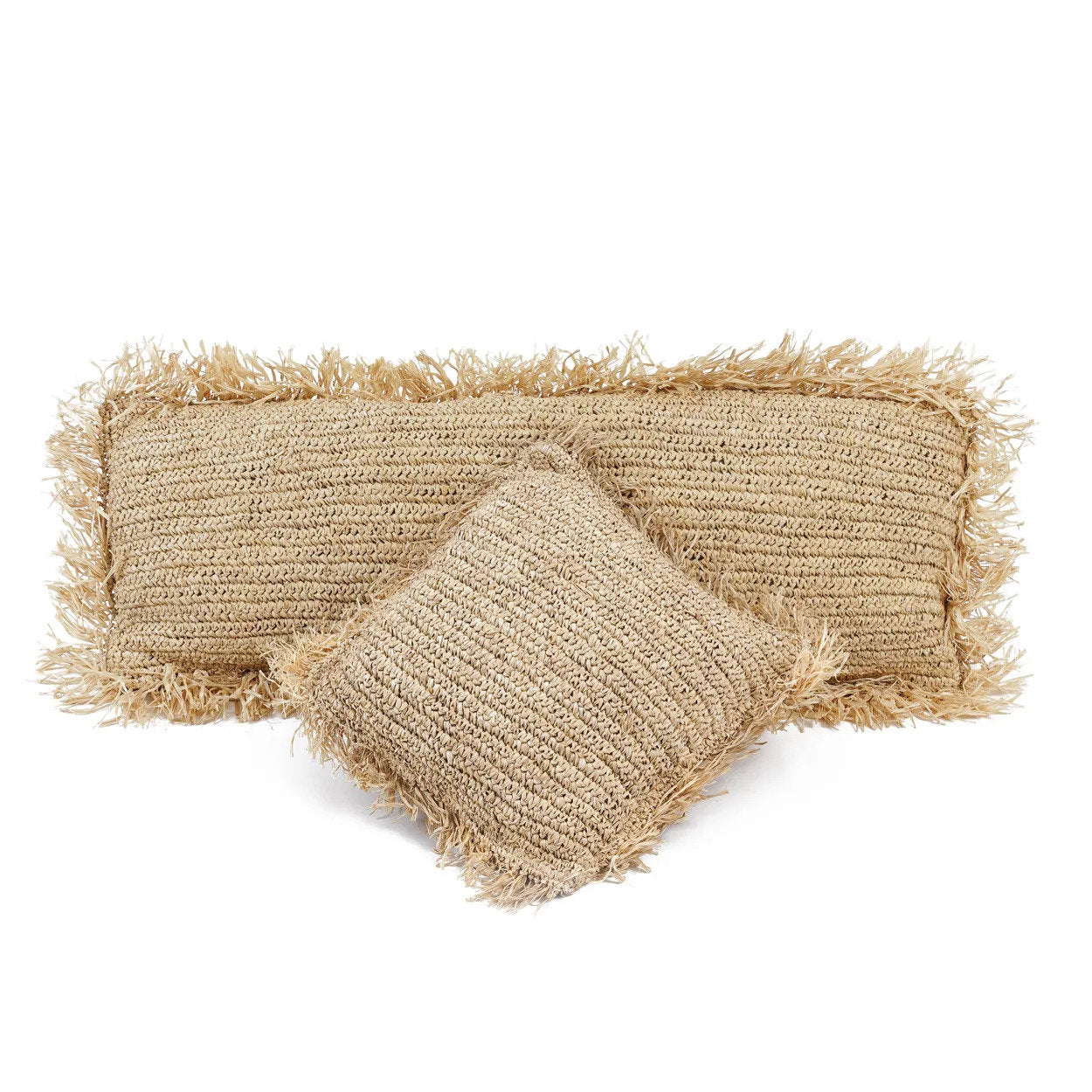Raffia Kissen - Natur - 35x100
