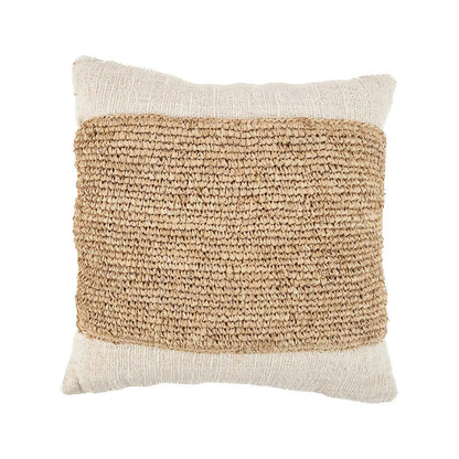 Die Raffia-Stempel-Kissenhülle - Natur