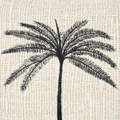 Die Gili Palm Kissenhülle - Natur Schwarz