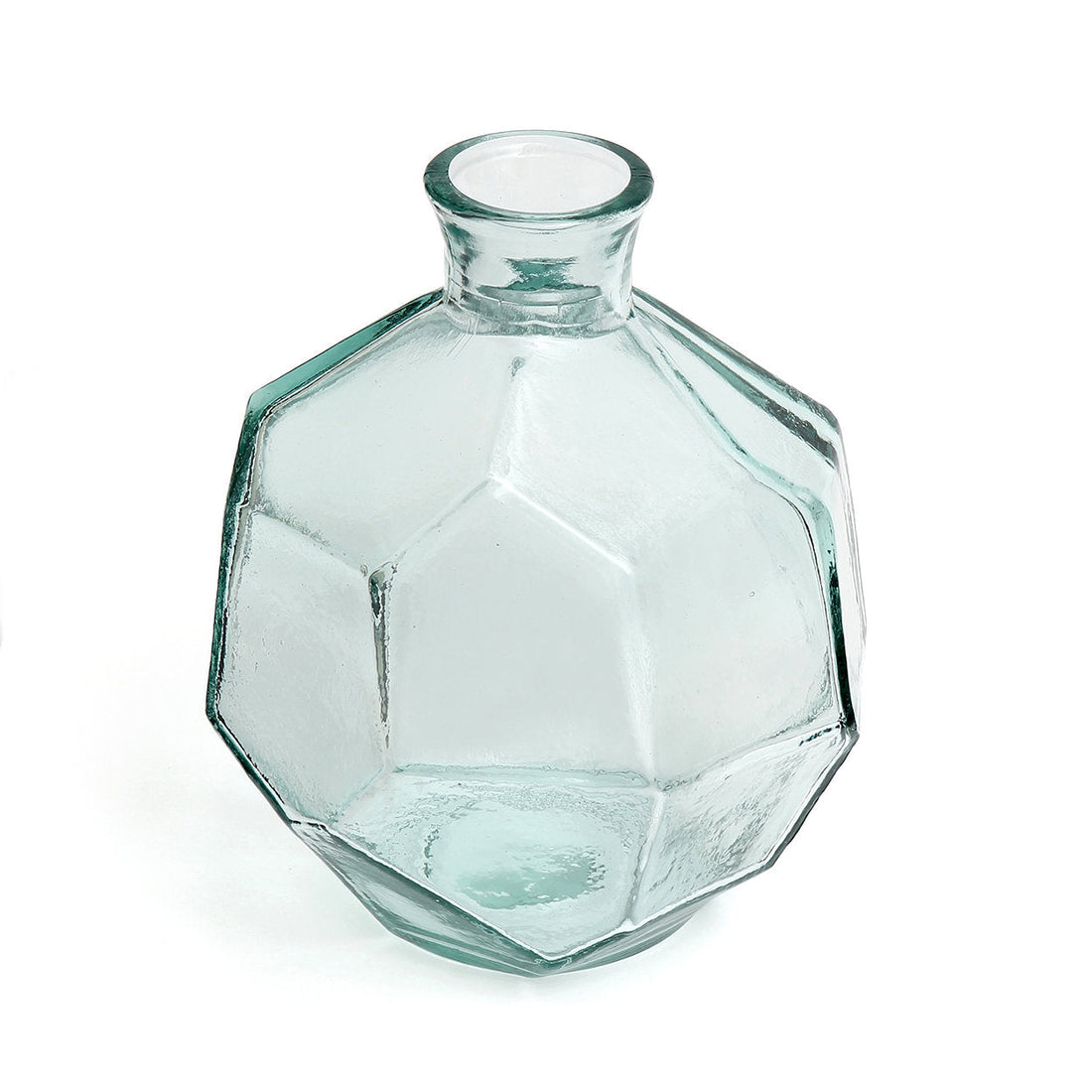Die runde Origami-Vase - Blau