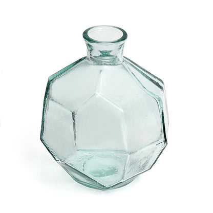 Die runde Origami-Vase - Blau