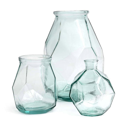 Die lange Origami-Vase - Blau