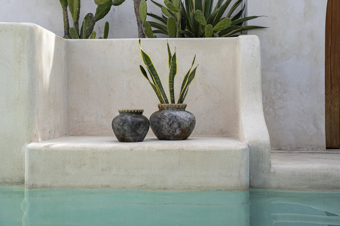 Die Styly Vase - Antik Grau - S