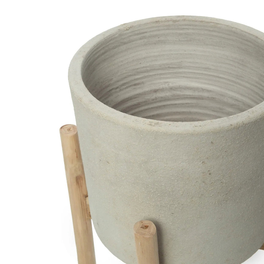 Das Kreide Low Pflanzgefäß - Beton Natur - S