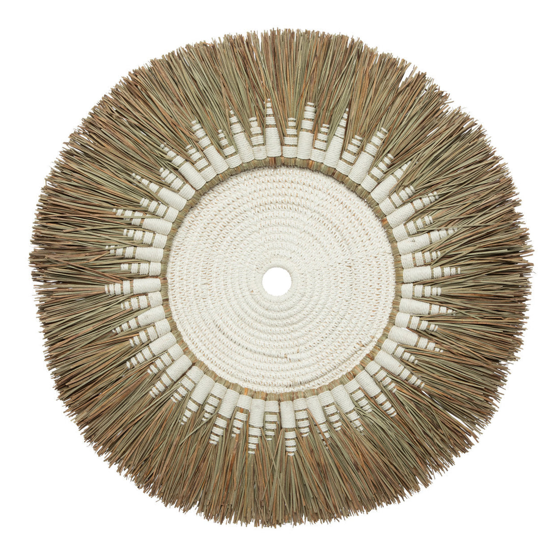 Die Raffia Makramee Wanddekoration - Weiß Natürlich