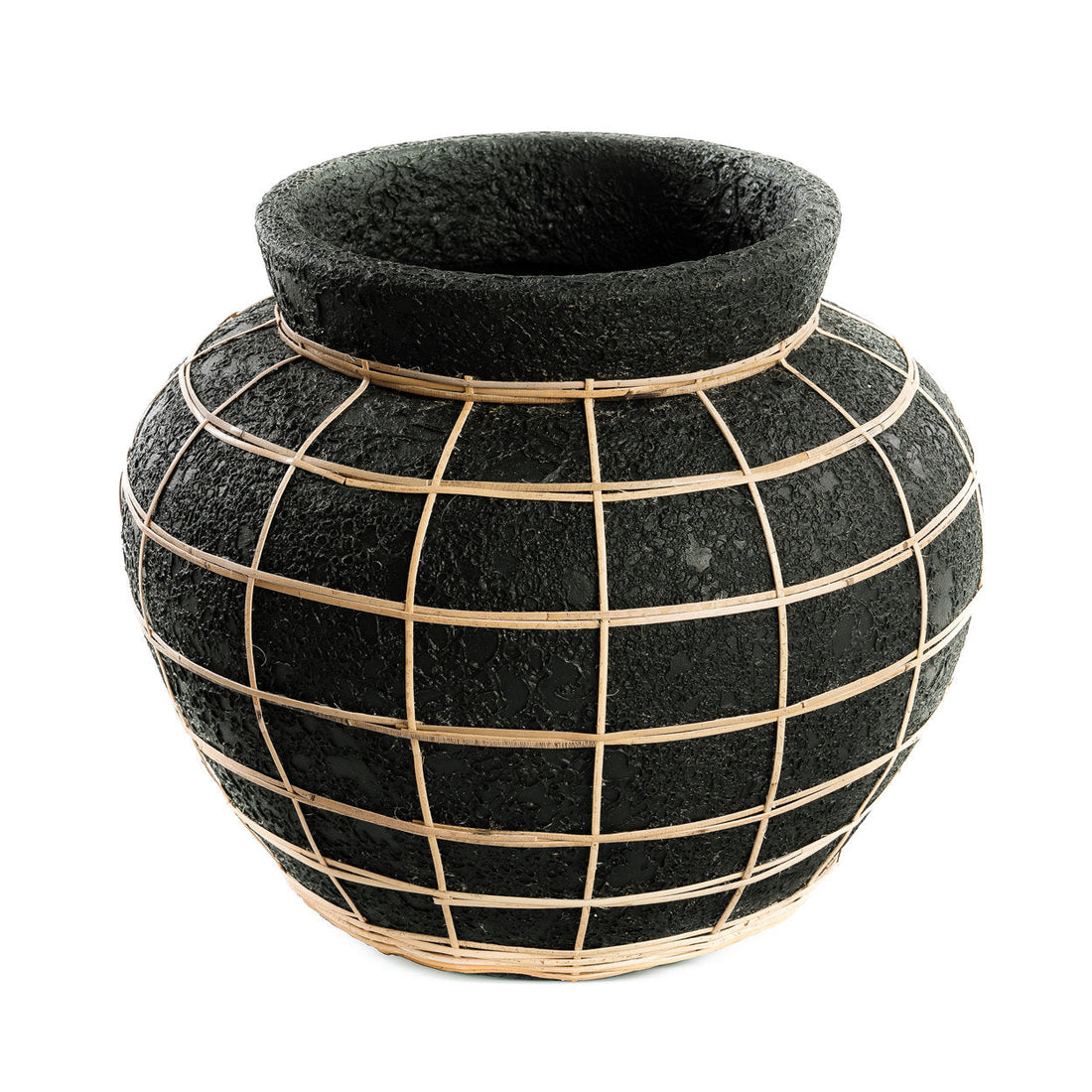 Die Bauchige Vase - Schwarz Natur - L