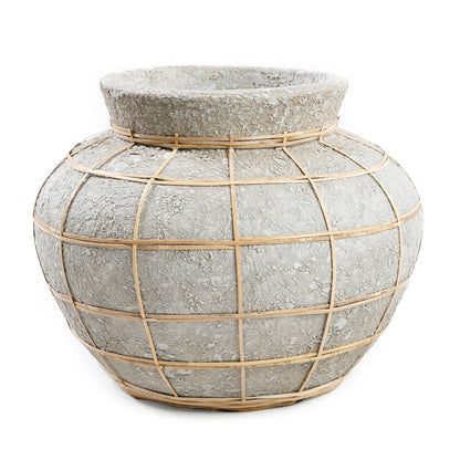 Die Belly Vase - Beton Natur - S
