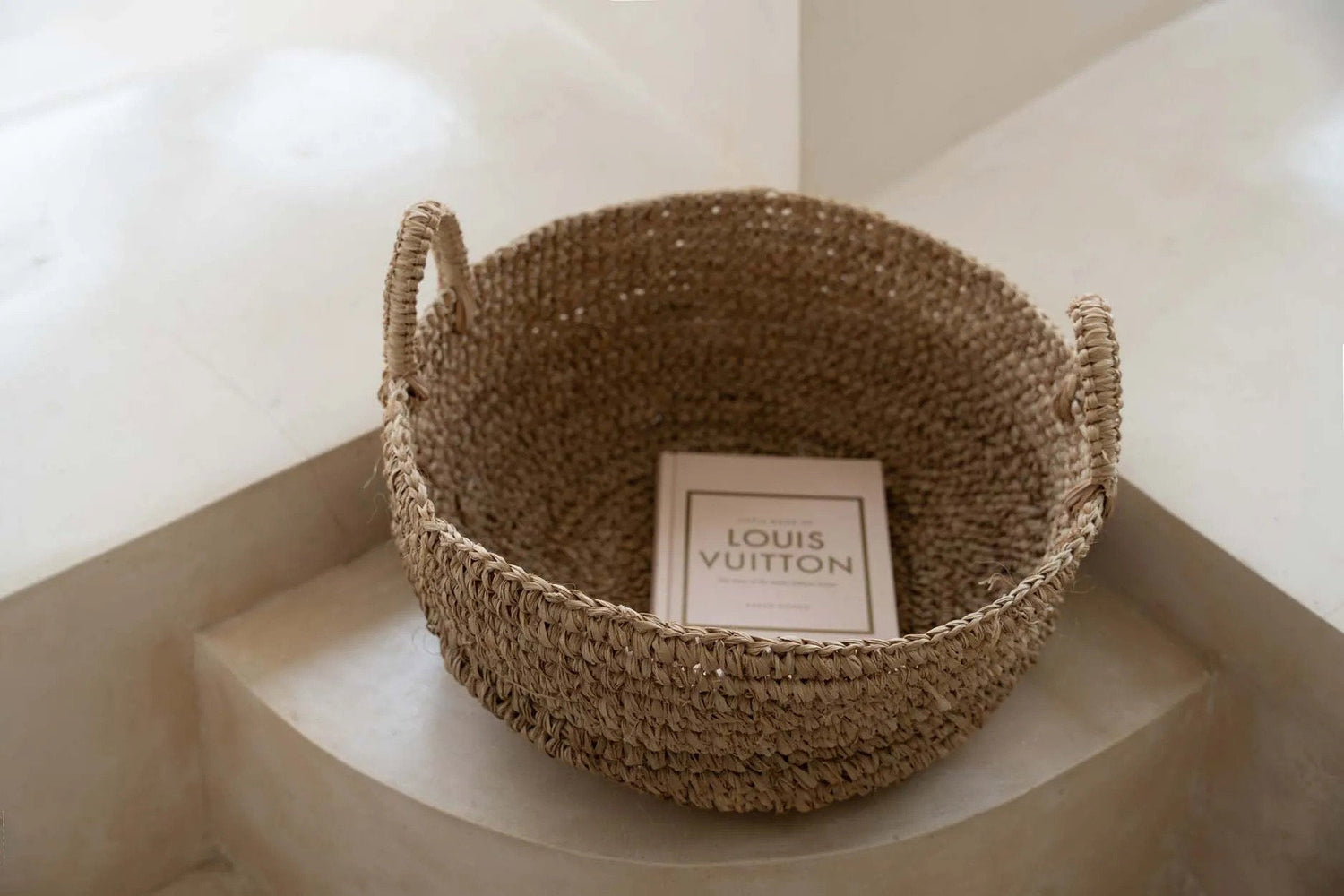 Der Raffia-Korb - Natur - L