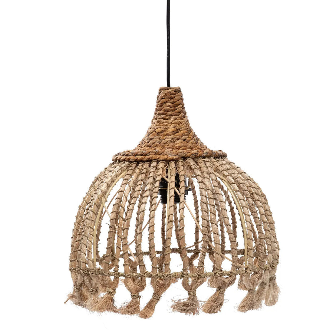 Die Abaca Quaste Hängelampe - Natur - S