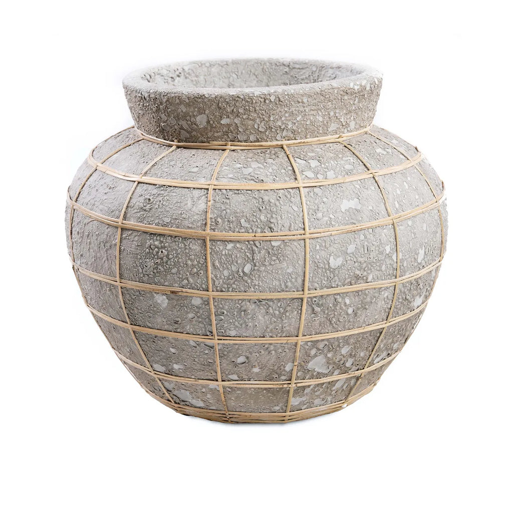 Die Belly Vase - Beton Natur - L