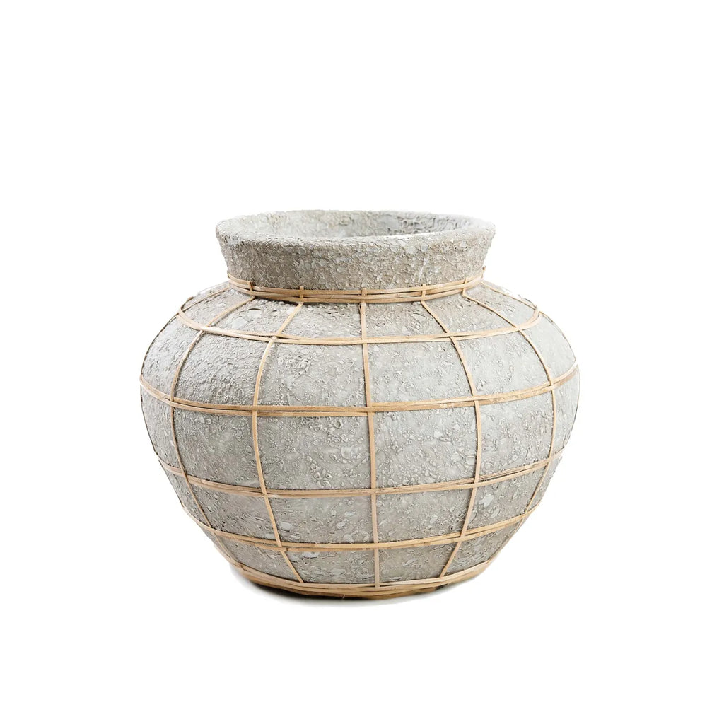 Die Belly Vase - Beton Natur - S