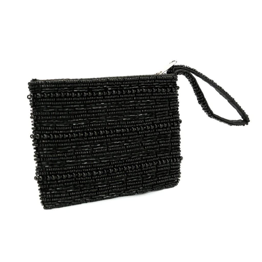 The Black Beaded Wallet - Schwarz