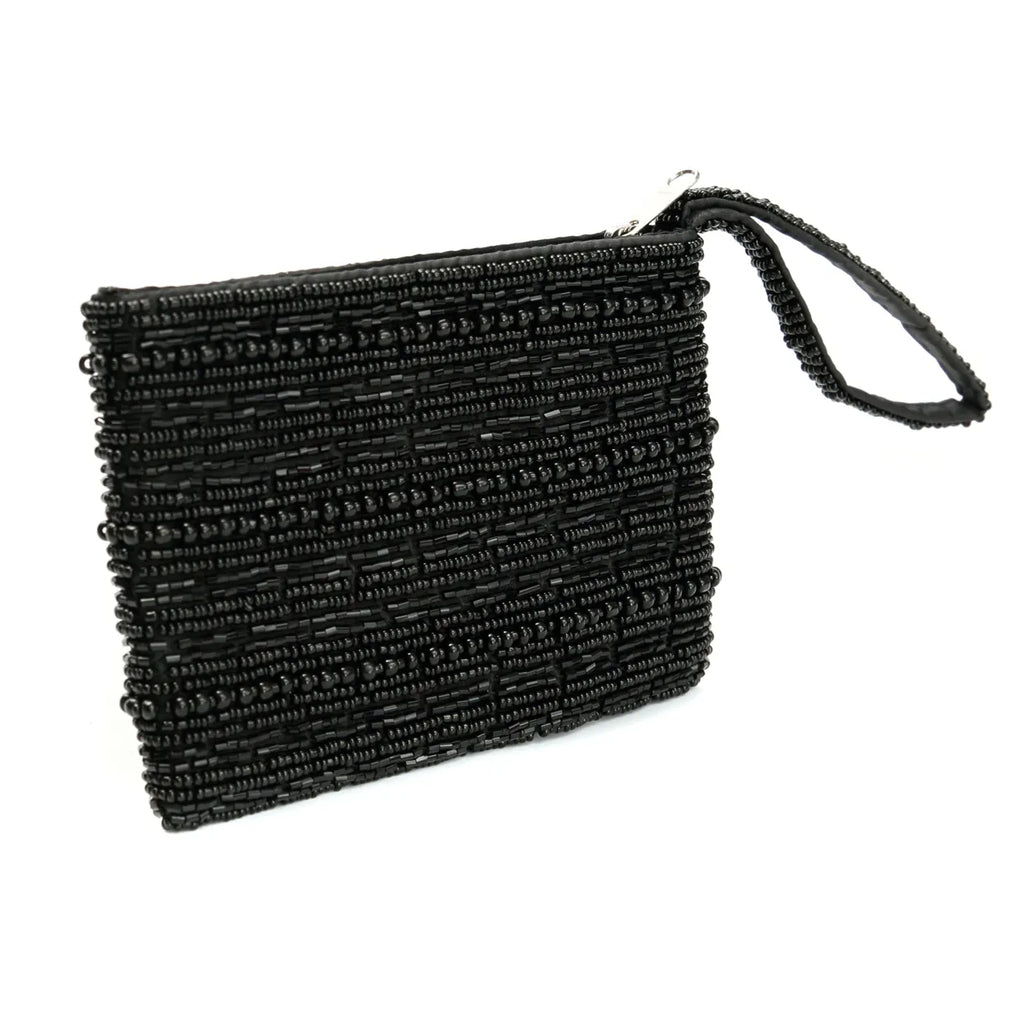 The Black Beaded Wallet - Schwarz