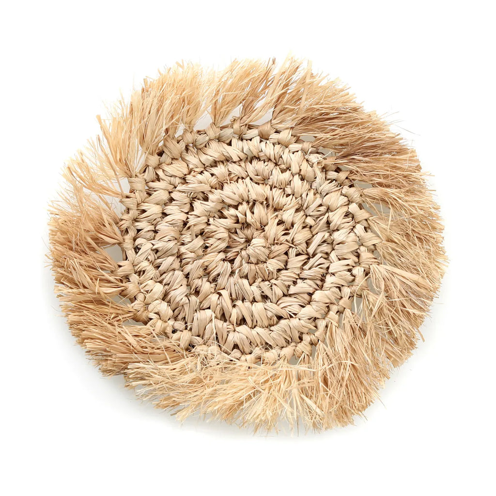 Der Fransen-Raffia-Untersetzer - Natur