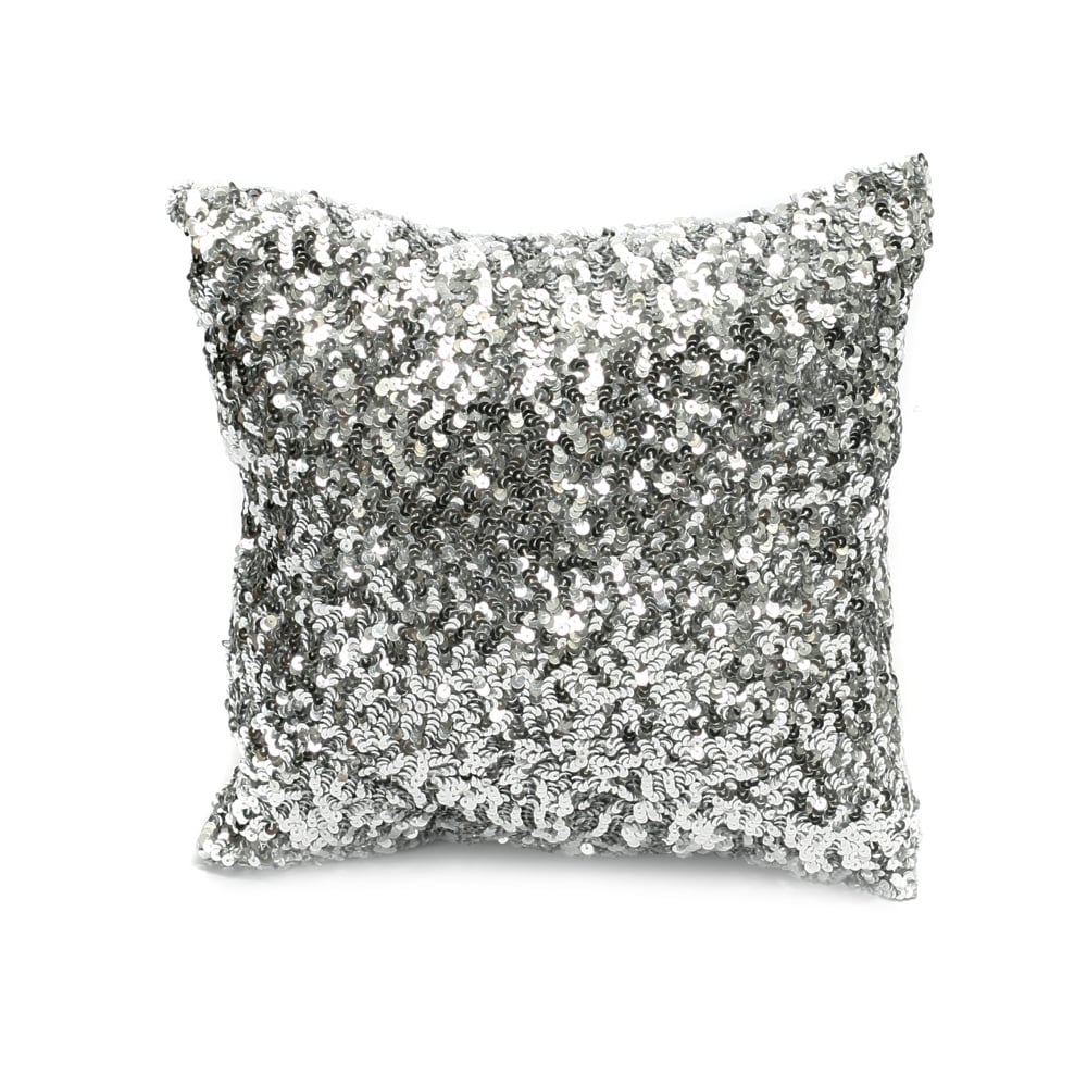 Der Glitter-Kissenbezug - Silber - 40x40