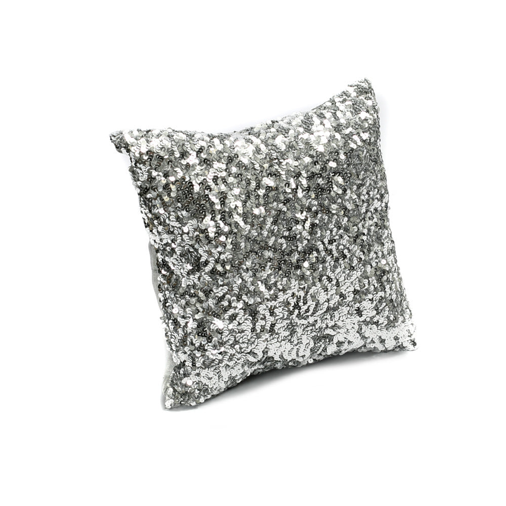 Der Glitter-Kissenbezug - Silber - 40x40